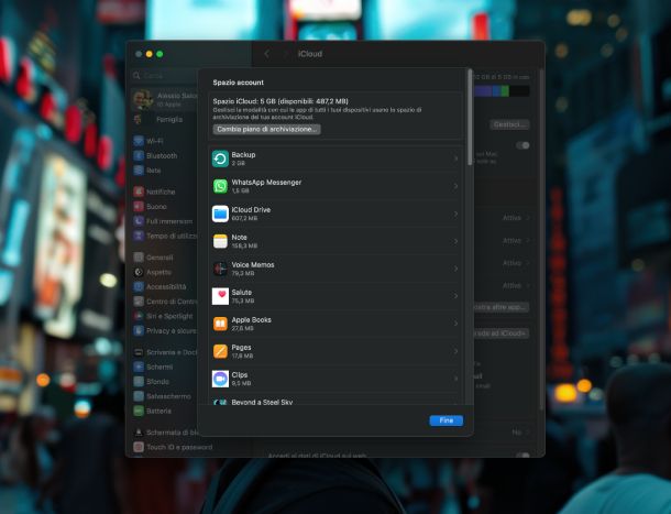 Abbonamento iCloud+ Mac