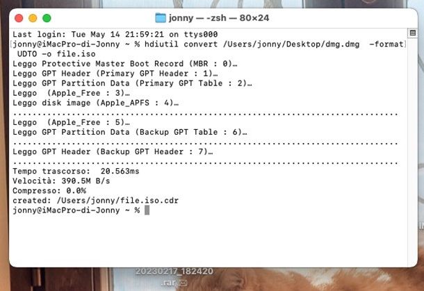 file iso terminale mac