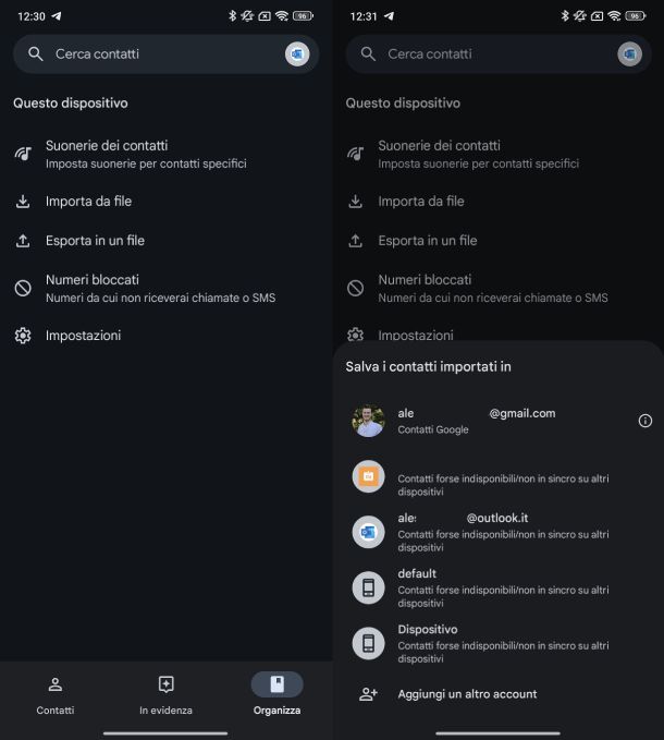 Google Contatti Android