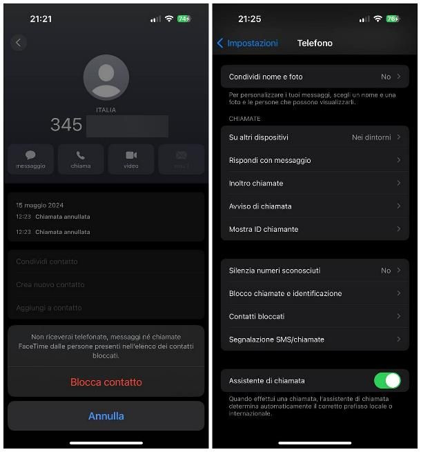 Come bloccare le chiamate spam su iPhone