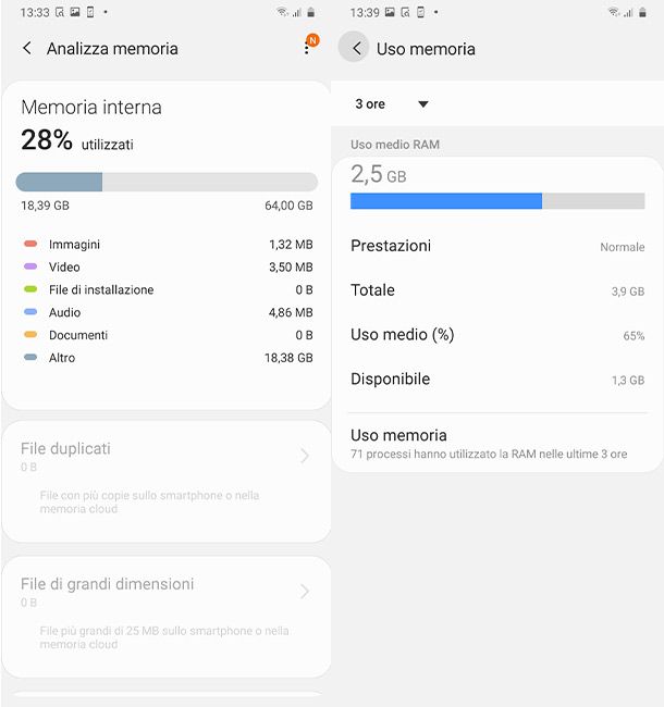 Memoria interna Samsung