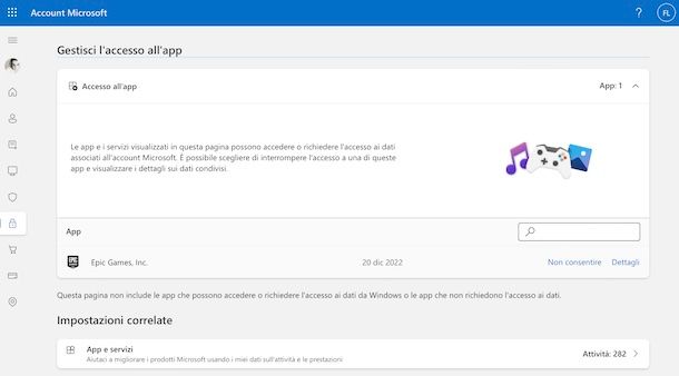 Vedere tutti gli account collegati a Outlook