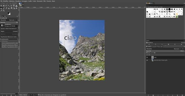 gimp sfumatura gradiente