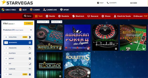 StarVegas casinò online