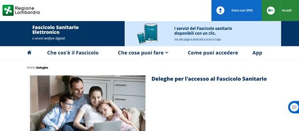 Il fascicolo sanitario elettronico dei figli della regione Lombardia