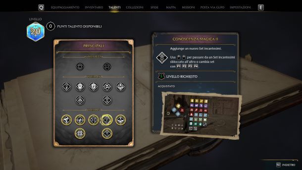 Migliori talenti Hogwarts Legacy Principali