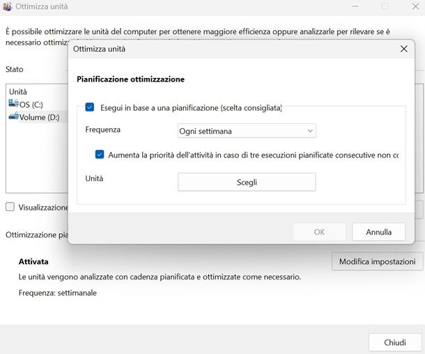 deframmentazione windows 11