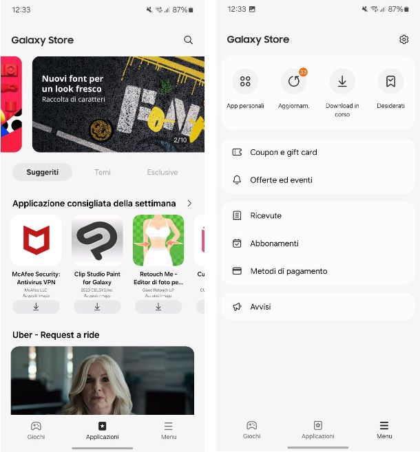 Come scaricare app da Samsung