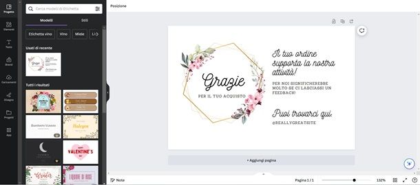 canva etichette
