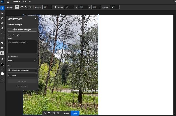 Photoshop online carica immagine