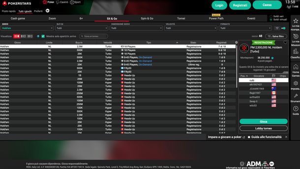 PokerStars app