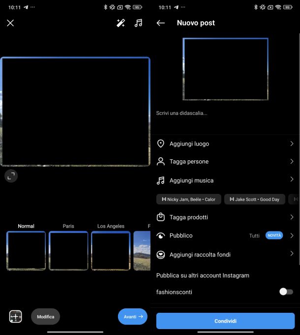 Screenshot post Instagram