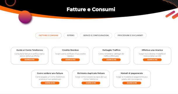 pagina assistenza pagamenti sito WINDTRE Business