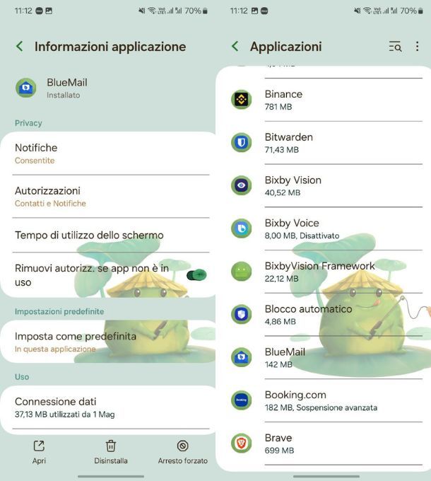forzare arresto app android