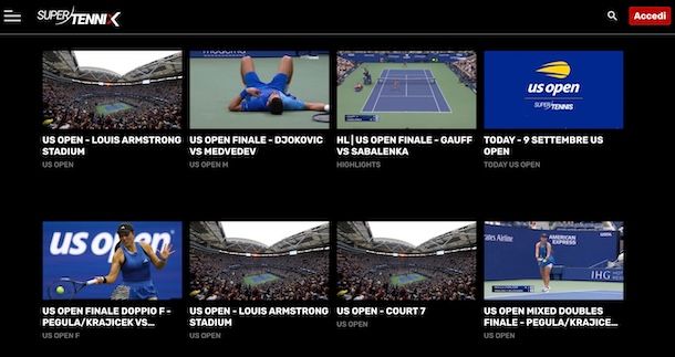 US Open su SuperTennis