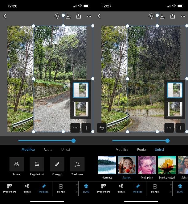 Photoshop express fondi foto