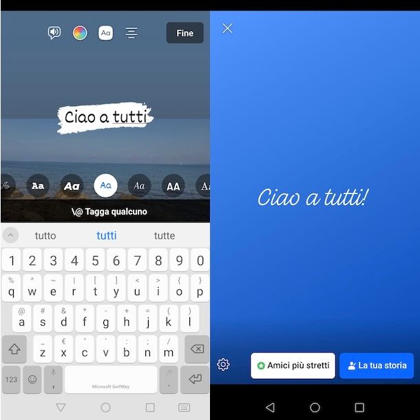 Scrivere in corsivo su Facebook da cellulare