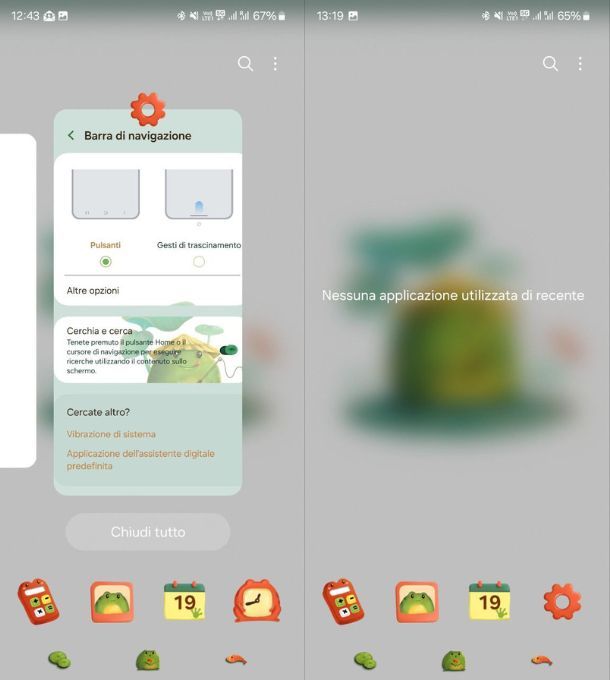 chiudere app background android