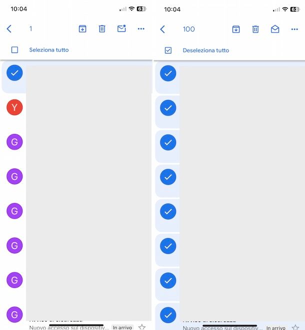 Eliminare tutte le email da Gmail su iPhone