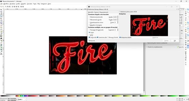inkscape vettorializzare immagine