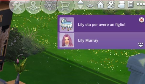 Notifica Sta per avere un figlio The sims 4