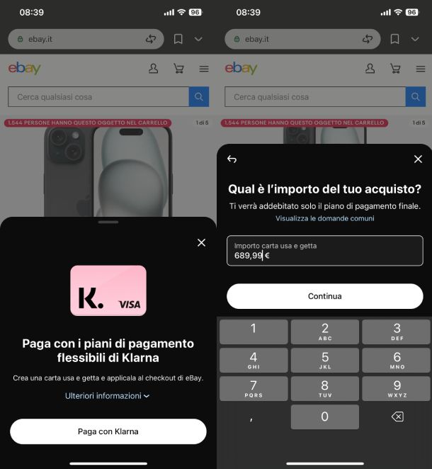 Klarna eBay iPhone
