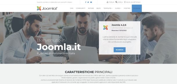 Homepage di Joomla