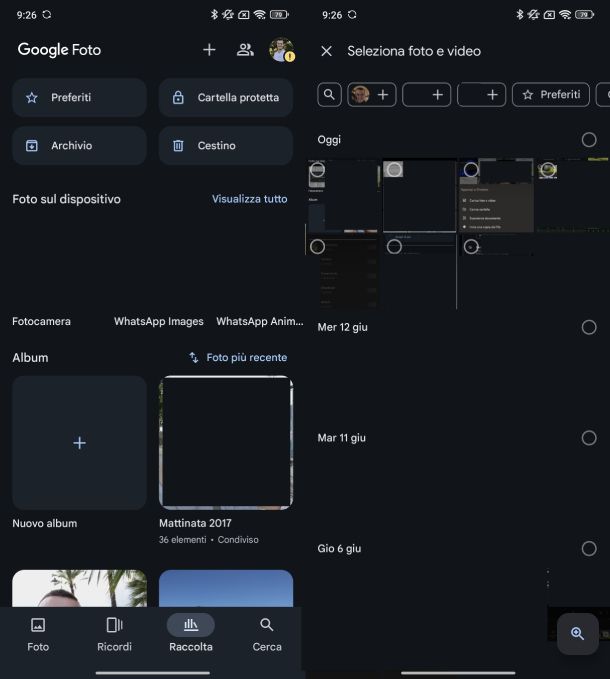 Google Foto Cartella protetta Android