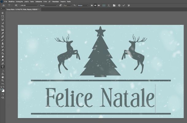 Photoshop pennello natalizio testo