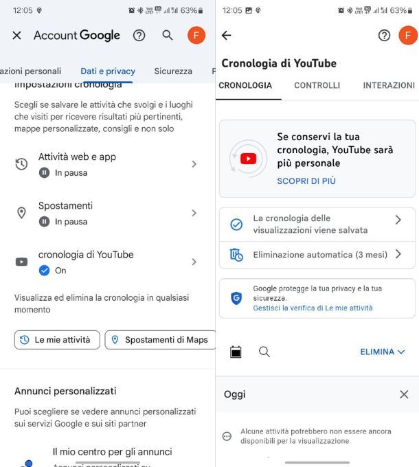 cronologia google android