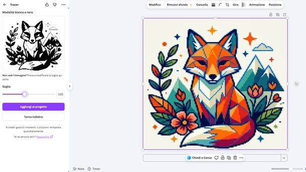 Come vettorializzare un'immagine con Canva