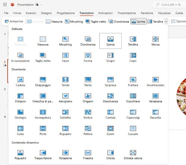 animare slide powerpoint online