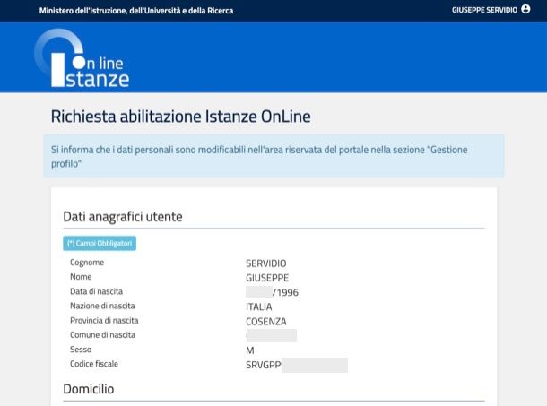 istanze OnLine