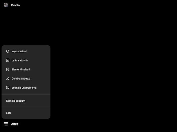 Eliminare post salvati Instagram Web