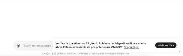 Verifica età ChatGPT