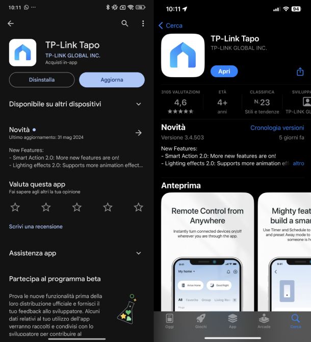 Tapo TP-Link app