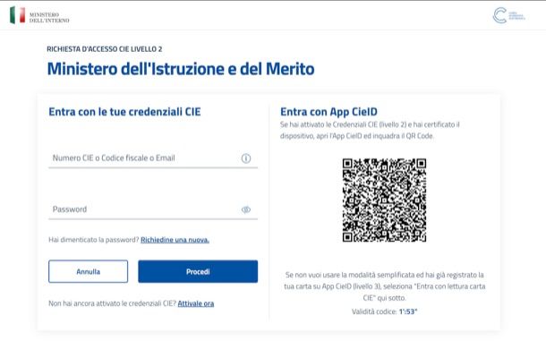 Accesso Istanze OnLine con CIE