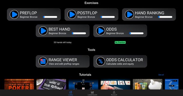 Poker Trainer Home Page