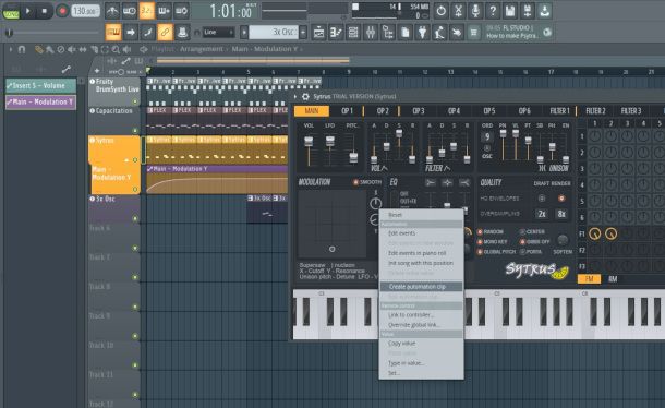 Creazione di una automation track