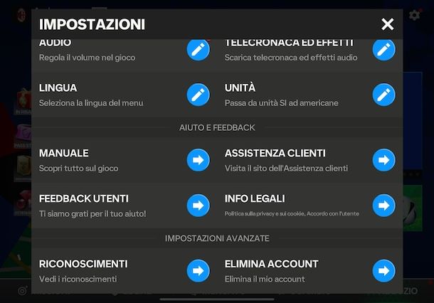 Eliminare account EA da FIFA