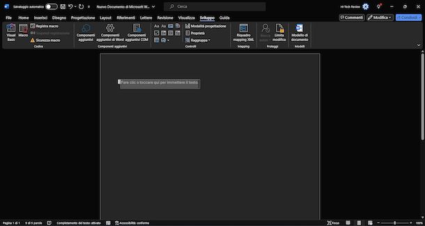 Microsoft Word modello compilabile Windows