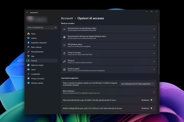 Come cambiare password su Windows 11