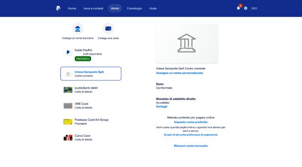 PayPal conto corrente