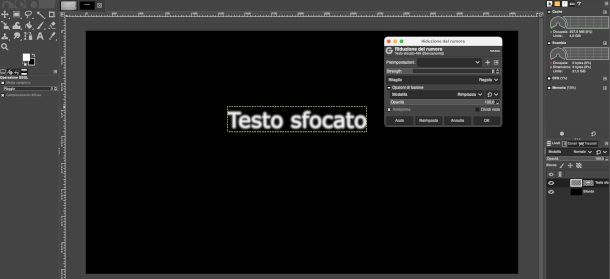 regolazione nitidezza su GIMP