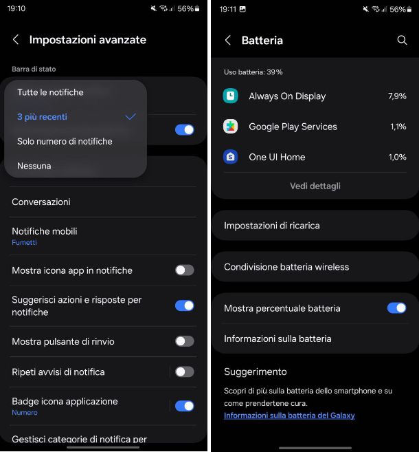 Come eliminare icone dalla barra Android Samsung
