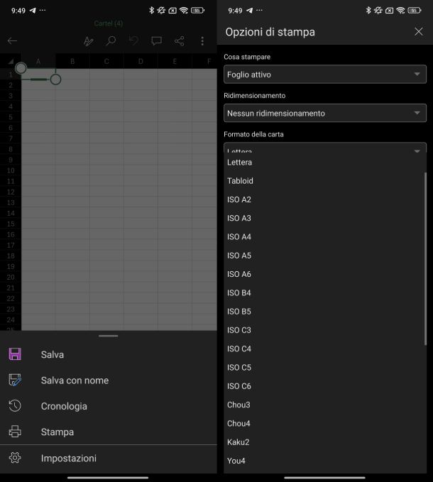 Microsoft Excel A3 Android