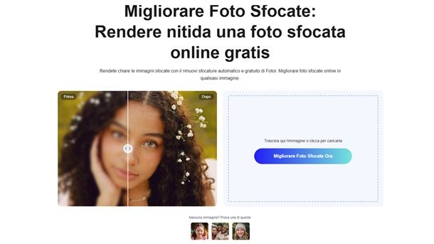 Altri servizi online per mettere a fuoco una scritta sfocata Fotor