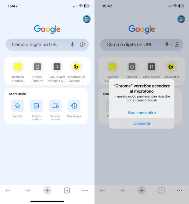 Attivare microfono Google Chrome