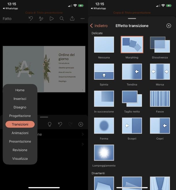 animare slide powerpoint da smartphone