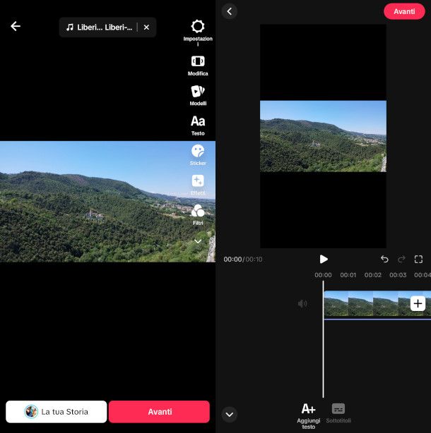 funzioni per inserire il testo di una canzone su app TikTok
